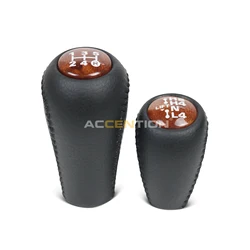 5S MT Black Leather Gear Shift Knob Transfer For Toyota Land Cruiser LC76 LC80 LC100