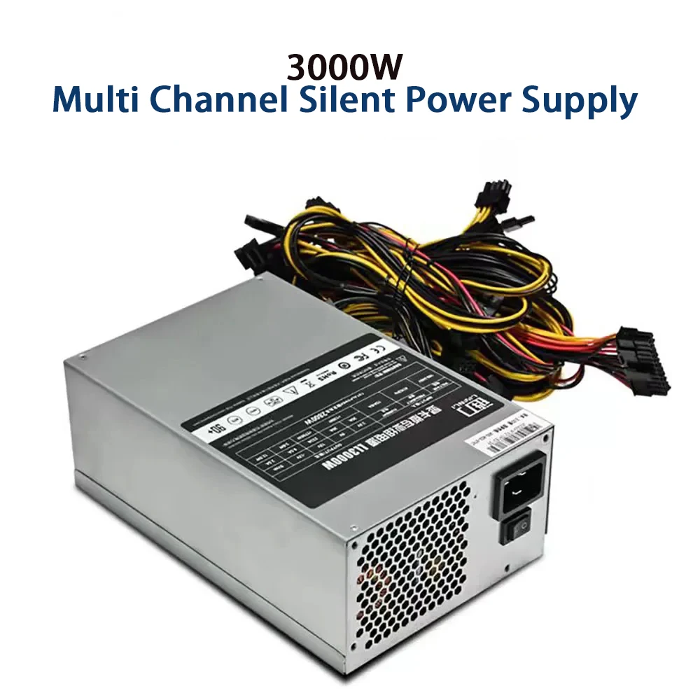 Imagem -04 - Fonte de Alimentação Silenciosa Multicanal para Lianli Ll3000w 3000w Atx Desktop Power Supply