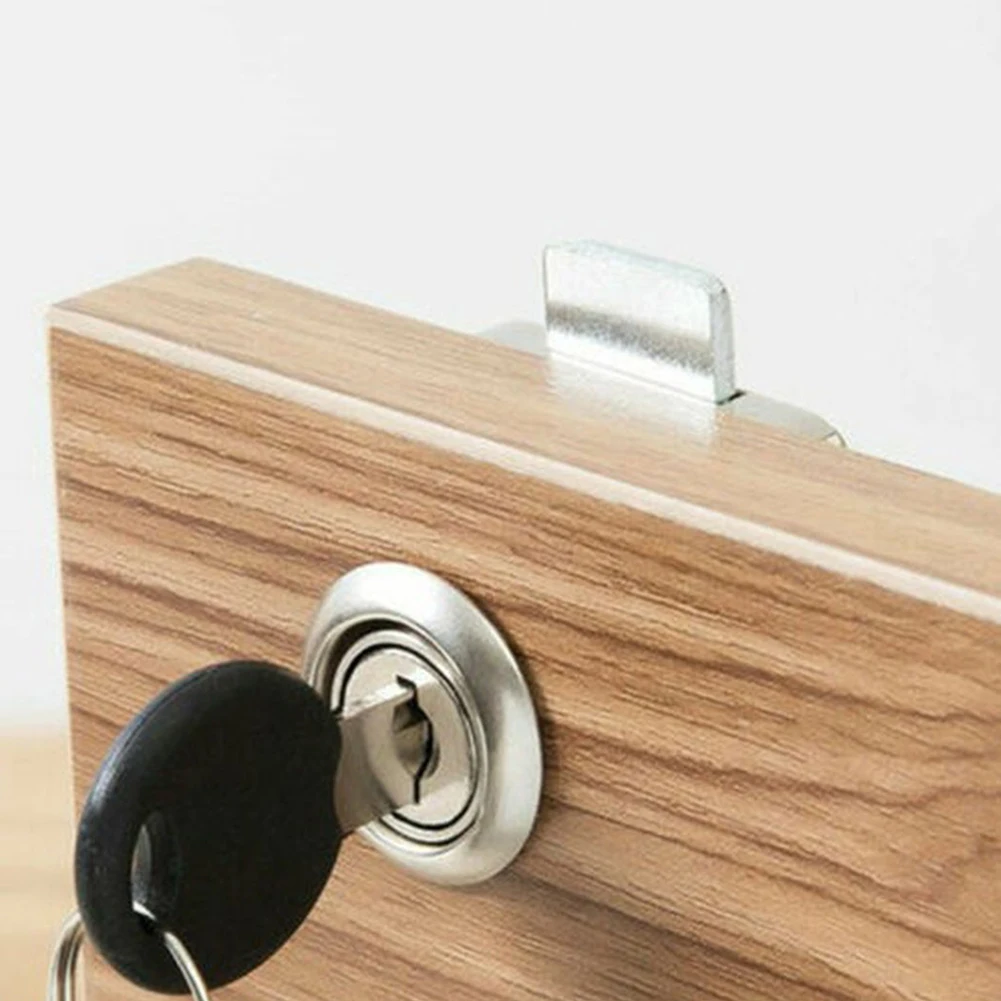 Door Cam Lock Furniture Lock Parts 2 Keys Accessories Cabinets Cam Drawer Cupboard Drawer Letter Mailbox Office