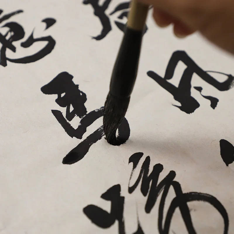 Handmade Half-Ripe Xuan Paper Mulberry Paper Chinese Painting Jute Paper Cursive Script Running Script Brush Calligraphy Papier