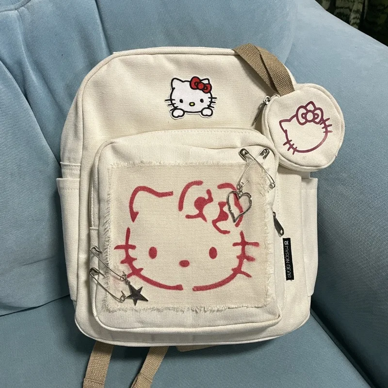 

Hello Kitty Backpack School Anime Cute Kt Women Accessories Large Capacity Casual Shoulders Student Supplies Girl Gift Wholesale