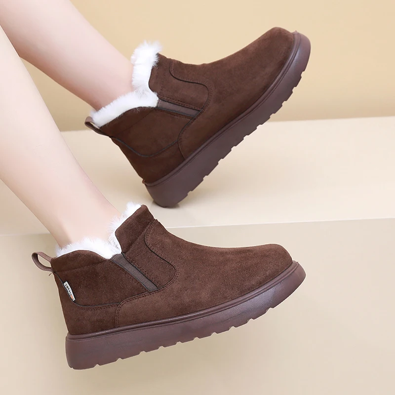 أحذية نسائية قطنية شتوية 2025 دافئة ومريحة للاستخدام الخارجي كاجوال سميكة القاع مضادة للانزلاق ومتينة شحن مجاني #3
