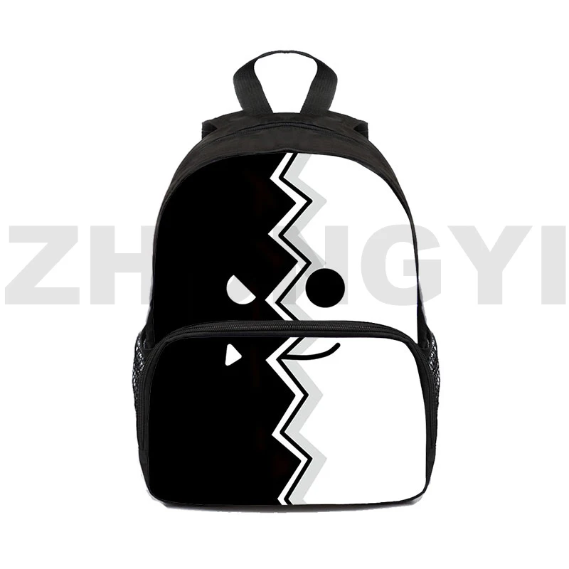 

Hot 16 Inch Mini Bag 3D Geometry Dash Backpack Travel Children Anime Angry Geometry Dash Bookbag Kids Back Pack Kindergarten