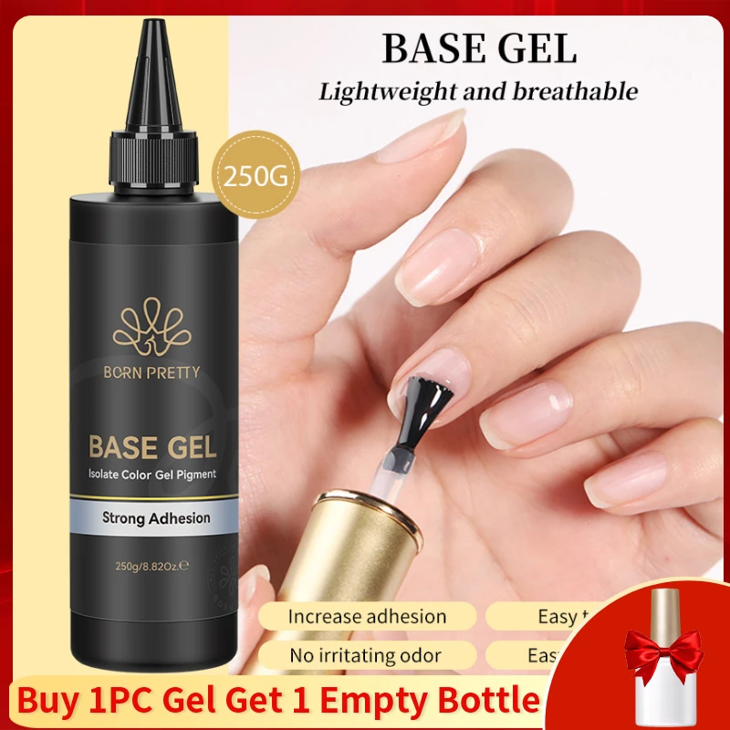 BORN PRETTY 250 g Milky White Jelly Nude Gel-Nagellack, nachgefüllte Verpackung, durchscheinendes, klares, semi-permanentes Soak-Off-UV-Gel
