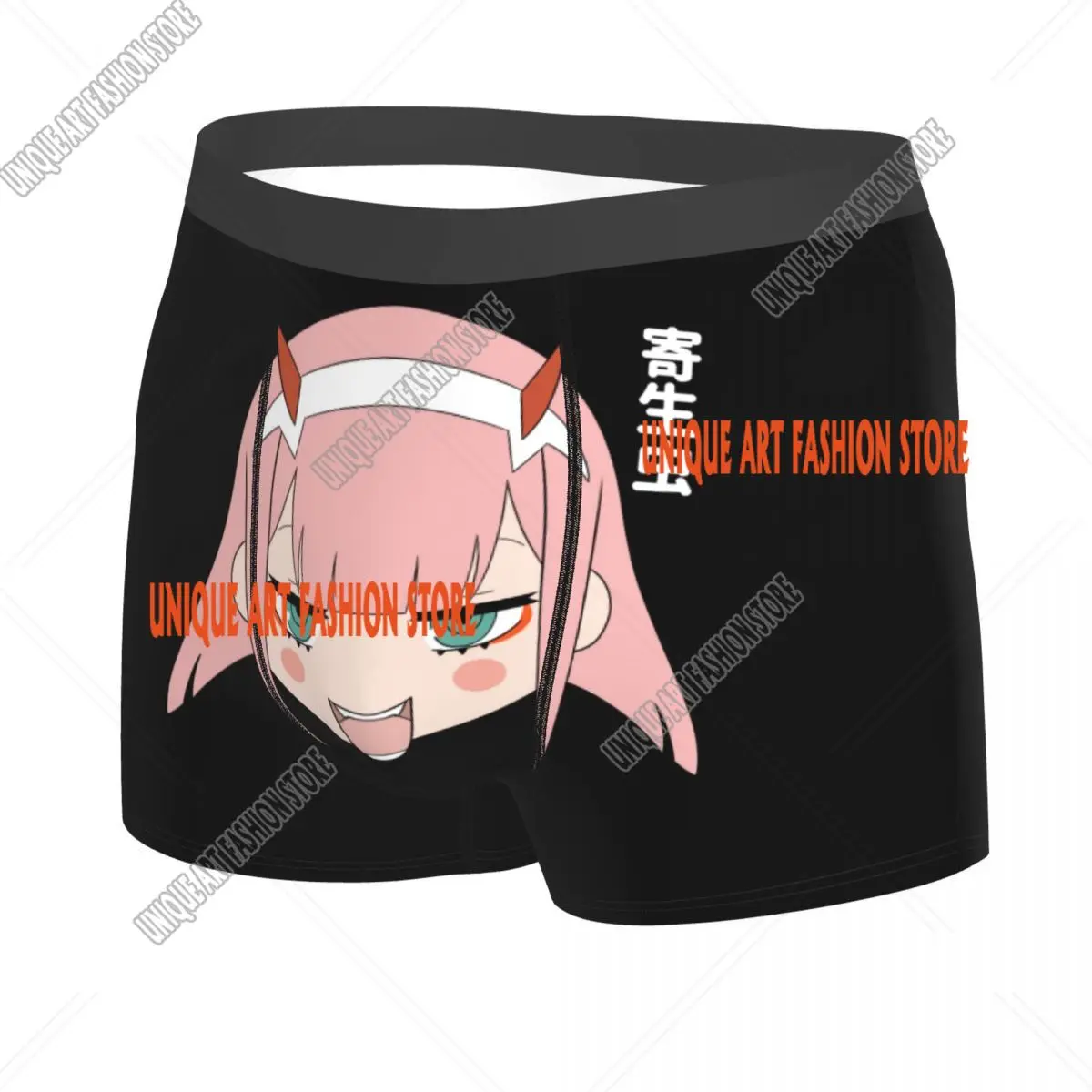 Custom Kawaii Zero Two Underwear Men Stretch Darling In The Franxx Anime Boxer Briefs Shorts Panties Soft Underpants For Homme