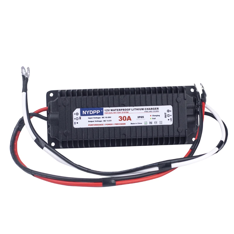 12V/24V 30A/15A ładowarka samochodowa akumulator litowo-żelazowo-fosforanowy (LiFePO4) ładowarka 14.6V/29.2V, podwójna bateria izolator do łodzi RVs