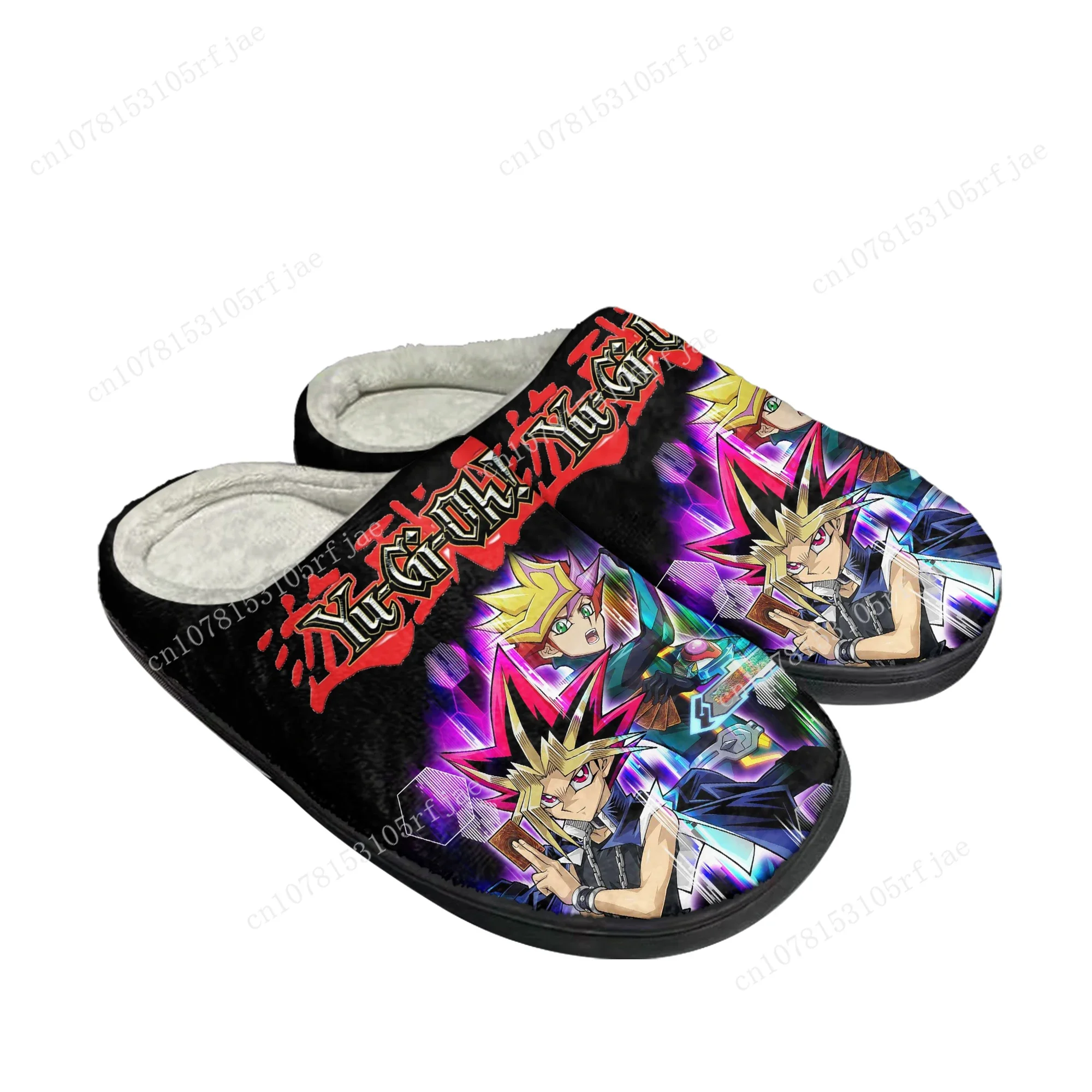 

Yu Gi Oh Home Cotton Slippers Cartoon Game Mens Womens Teenager Fashion Plush Bedroom Casual Keep Warm Shoes Tailor Made Slipper