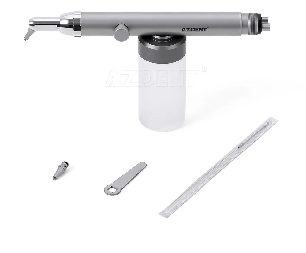 AZDENT Dental Aluminiumoxid Sandstrahlen Polierer MicroBlaster Wasser Spray Zahnmedizin Ausrüstung Werkzeug 2/4 Löcher mit Düse – Detail 16
