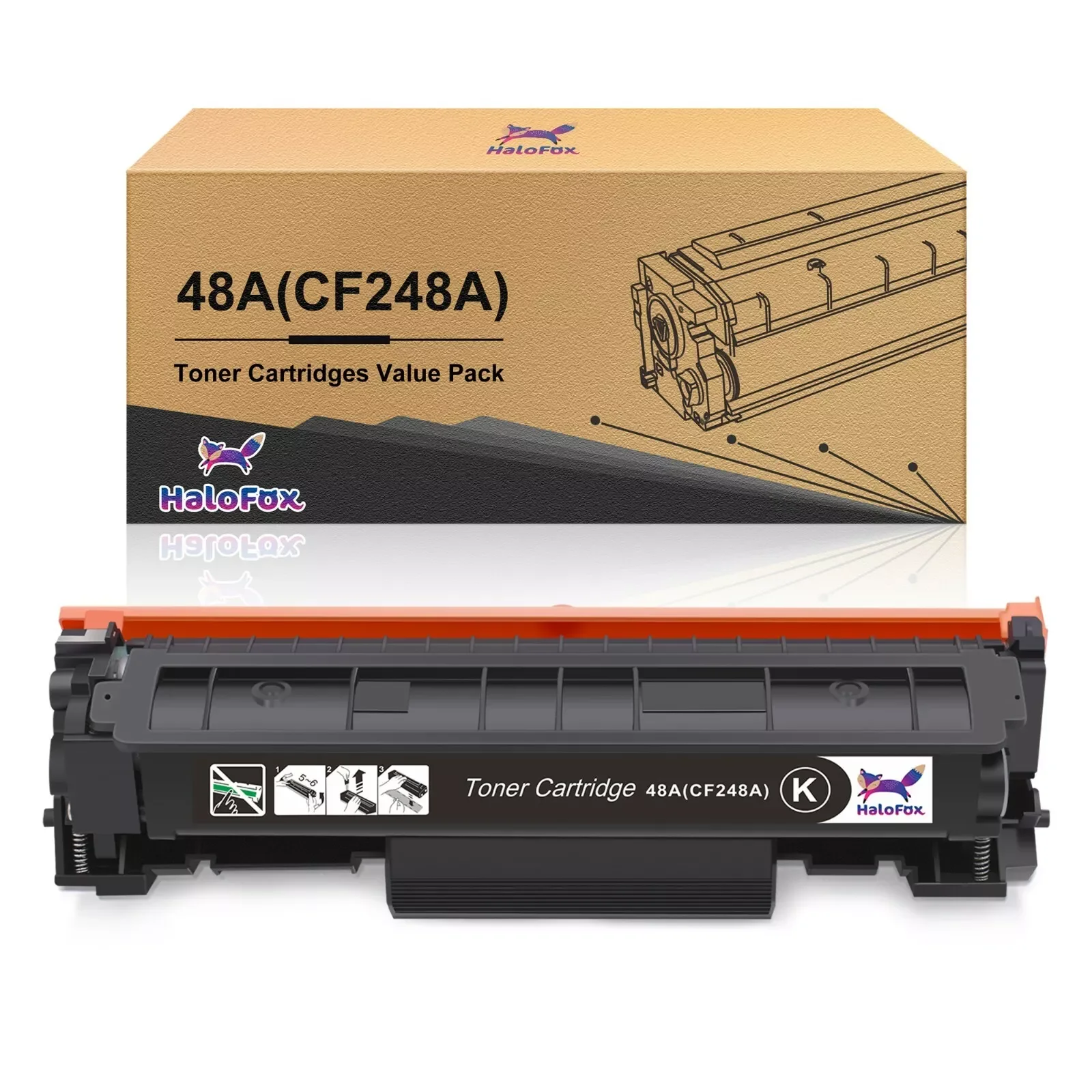 1x Black Laser Toner for HP CF248A 48A LaserJet Pro M16w MFP M28w M29a M30w M31w