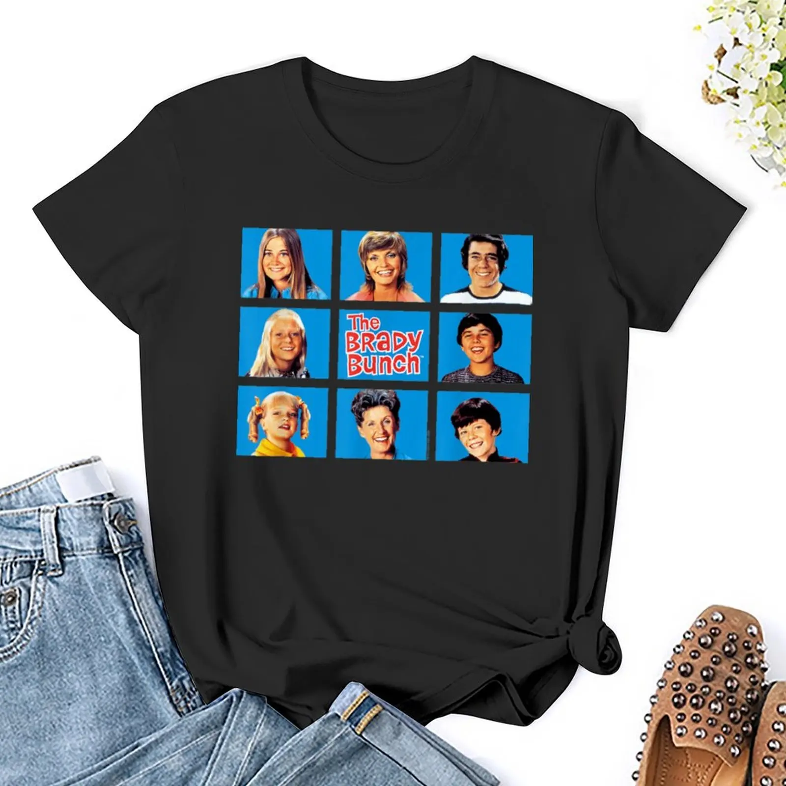 Brady Bunch Framed T-Shirt summer clothes cute tops Woman clothing