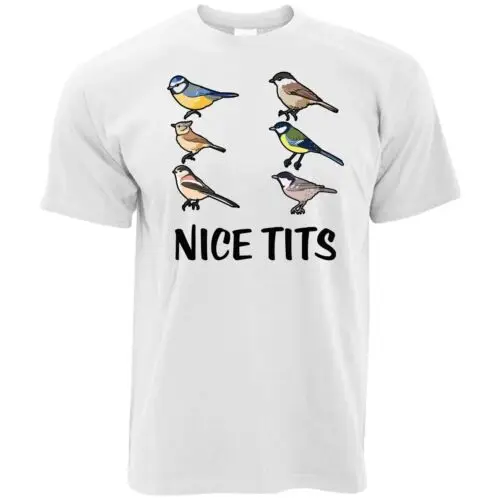 Polarshe Nice Tits Beautiful Little Bird Printed T-Shirt Cotton Men Women Tee Short Sleeve Tops