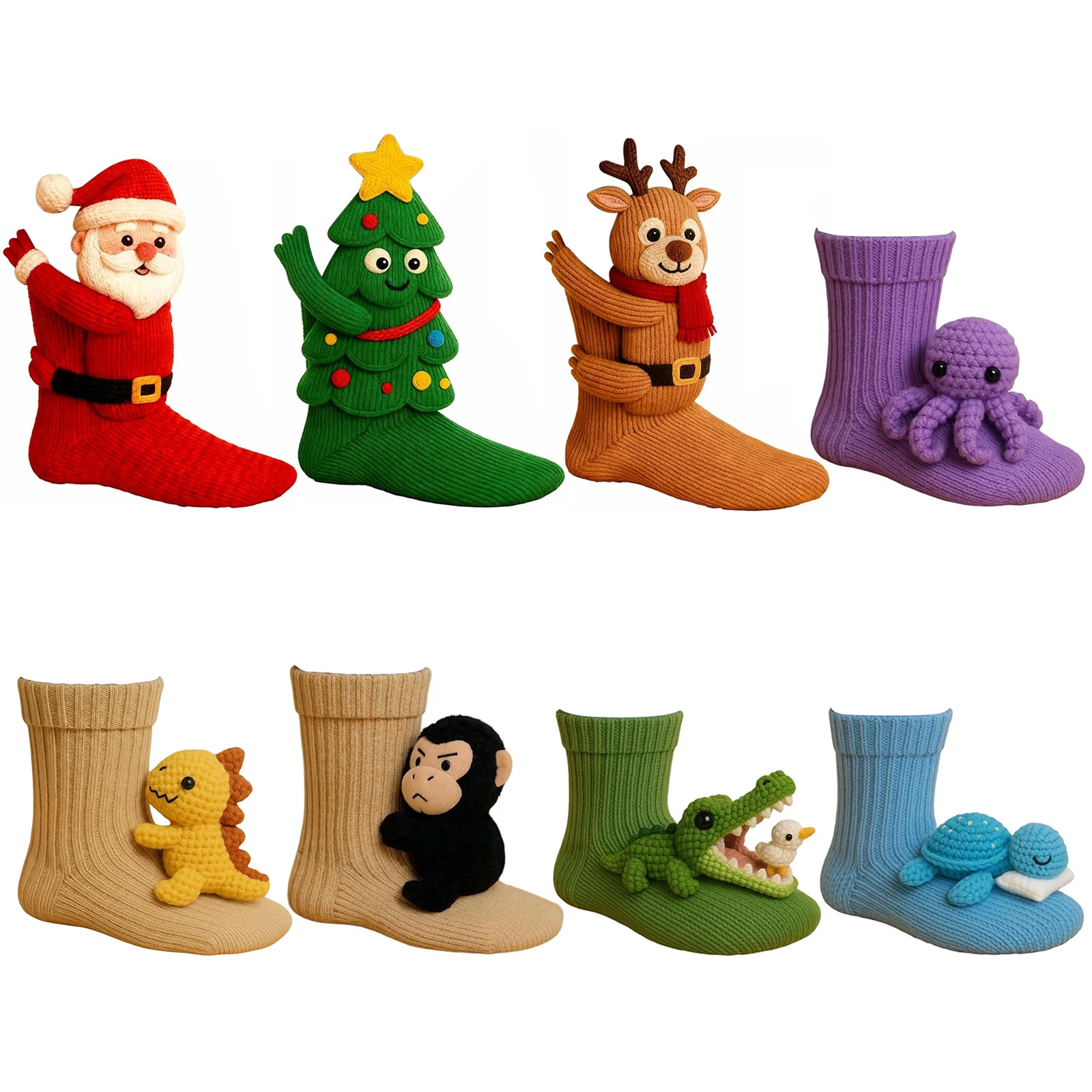 1 زوج مضحك جوارب متماسكة لطيف دافئ غامض الكرتون المطرزة الجوارب ثلاثية الأبعاد محبوك جوارب قطنية ناعمة للنساء المراهقين الاطفال المنزل الشتاء