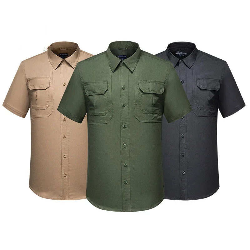 Imagem -03 - Camisas Táticas de Camuflagem ao ar Livre Masculinas Respirável Resistente ao Desgaste Secagem Rápida Tops Militares Treinamento de Escalada Caminhada Verão