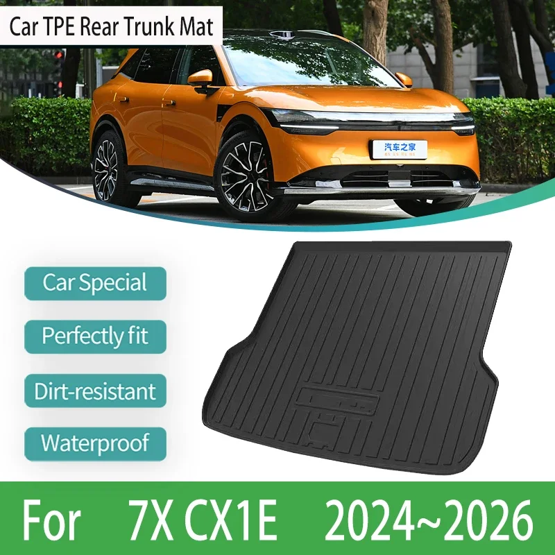 

For Zeekr 7X CX1E 2024 2025 2026 Auto Rear Trunk Mats Anti-scratch Protecion Cushion Automobile Anti-slip Pads Car Accessories