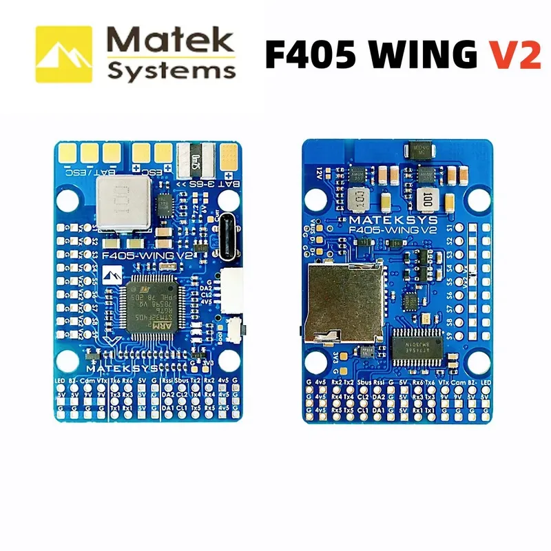 Matek Mateksys F405 WING V2 Flight Controller F405-WING-V2 FC Baro OSD Blackbox for ArduPilot / INAV Rc Toy Airplane