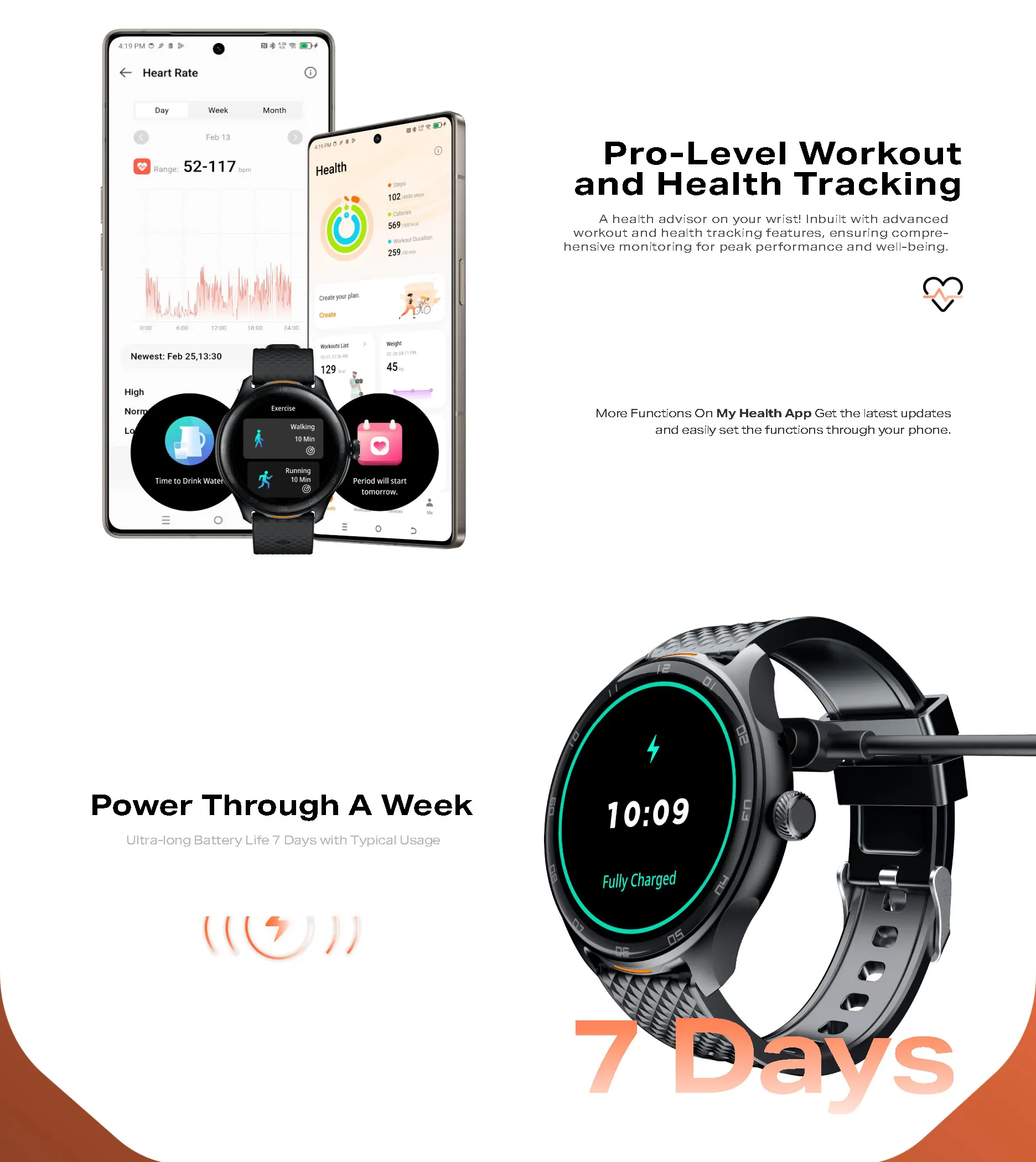 Infinix XWatch N4/Xw4 Black EU Model Fitness Tracker Smart Watch Unisex Wristband Heart Rate Monitor Waterproof Activity Tracker - Image 4