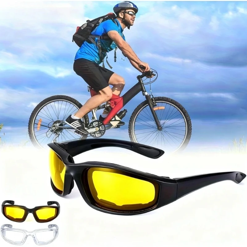 

1PC Windproof Motorcycle Goggles - Dust & Sand Protection Eyewear for Cycling Rides