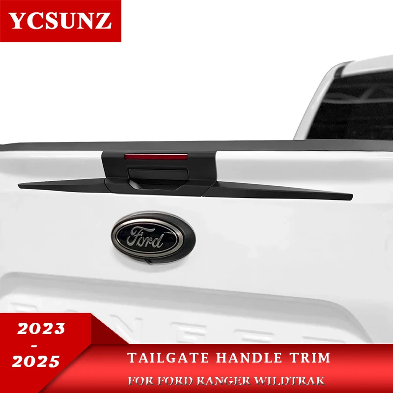 

ABS Tailgate handle Trim Cover For Ford Ranger Wildtrak 2023 2024 2025 Sport XLT XLS Double Cabin Car Accessories