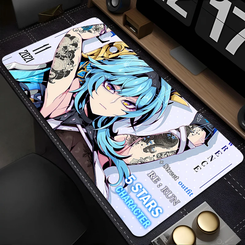 Mouse pad acessórios para pc teclado tapete de mesa de escritório anime mousepad natural diabo oni máscara de borracha anti deslizamento almofada estendida para jogos