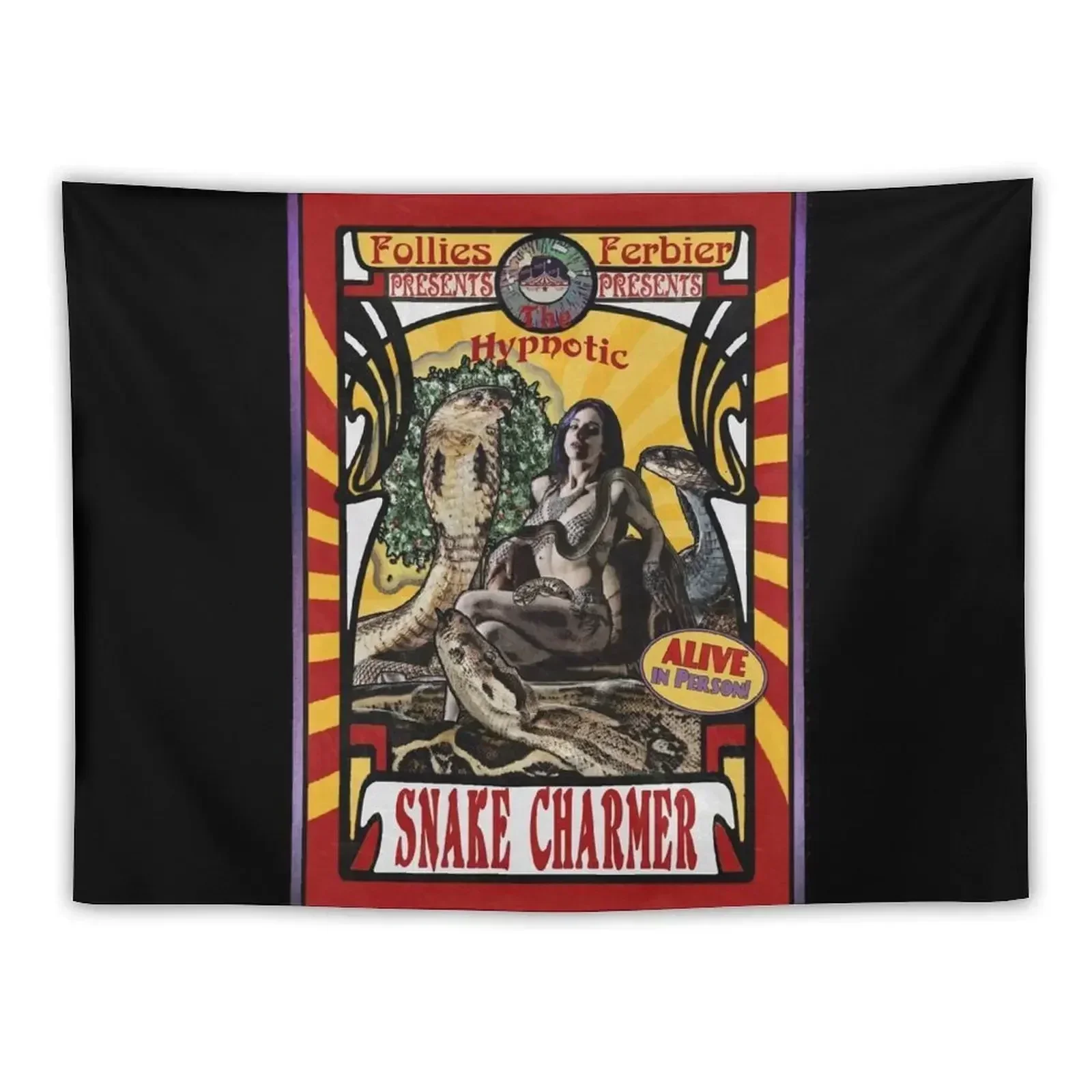 The Snake Charmer (vintage Poster) Tapestry On The Wall Wallpaper Tapestry