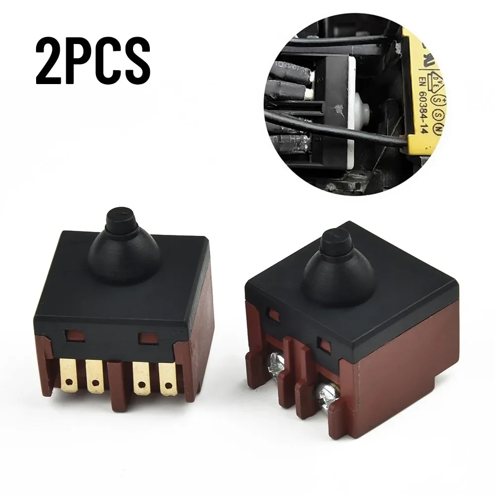 Angle Grinder Switch Switch Power Tools Equipment, Acessório Útil Push Popular, Alta Qualidade, 2Pcs