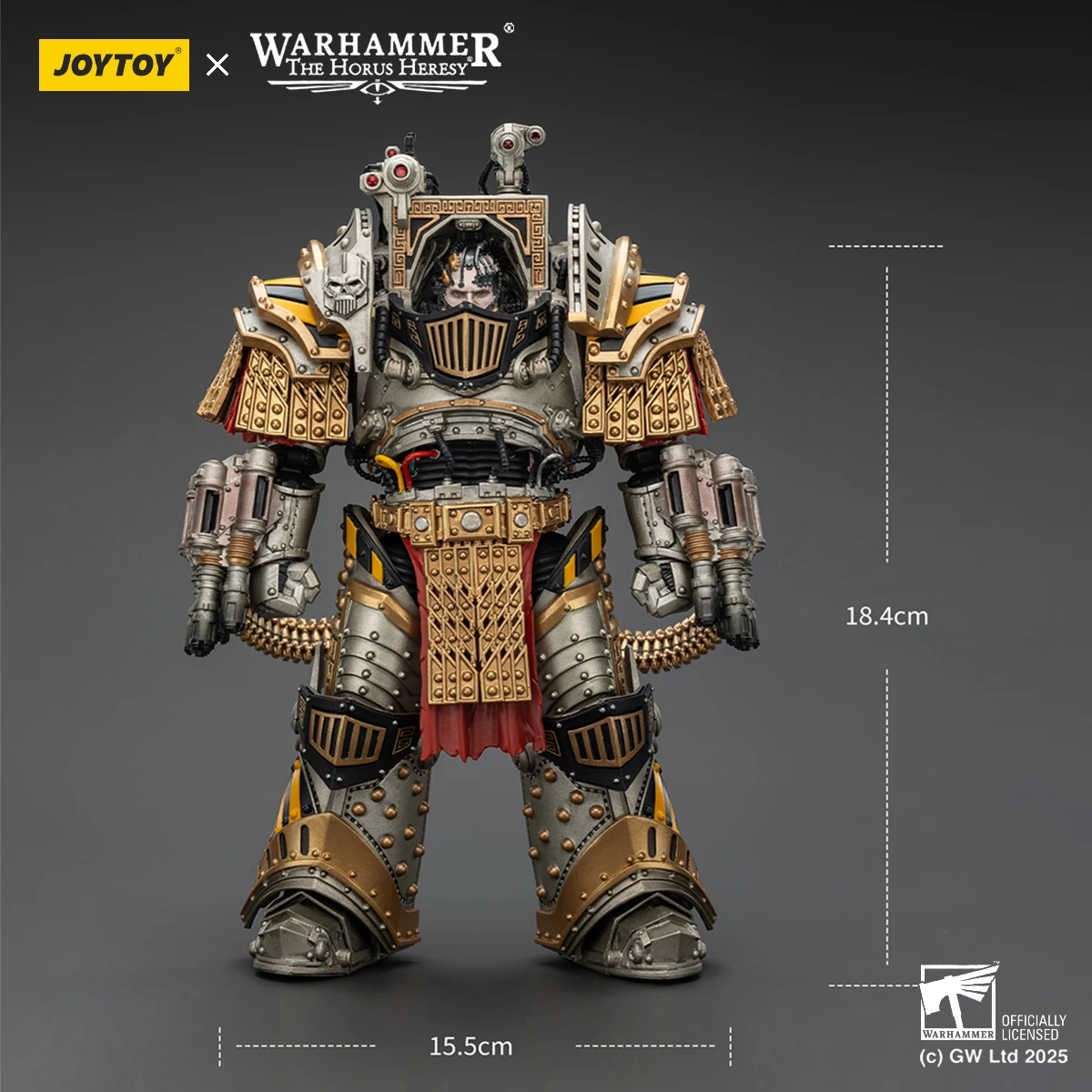 JOYTOY ウォーハンマー 30K アイアンウォリアーズ アクションフィギュア パーツラボ アニメフィギュア 第4軍団のプライマーチ 可動関節モデル