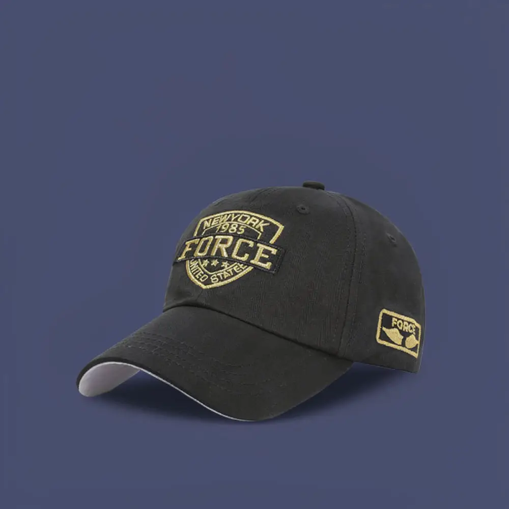 Large Head Baseball Hat Deepened Embroidery Shield Cap Men Sport Outdoor Sunshade Breathable Casual Fashion Headwear