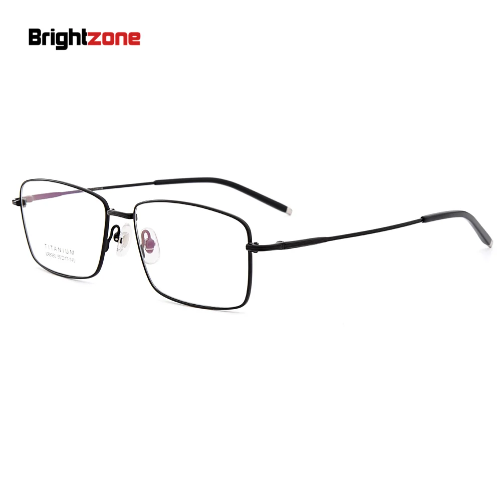 

New Arrivals Ultra Light Pure Titanium Full Rim Square Men's Business Myopia Hyperopia Prescription Optical Glasses Frame 55mm