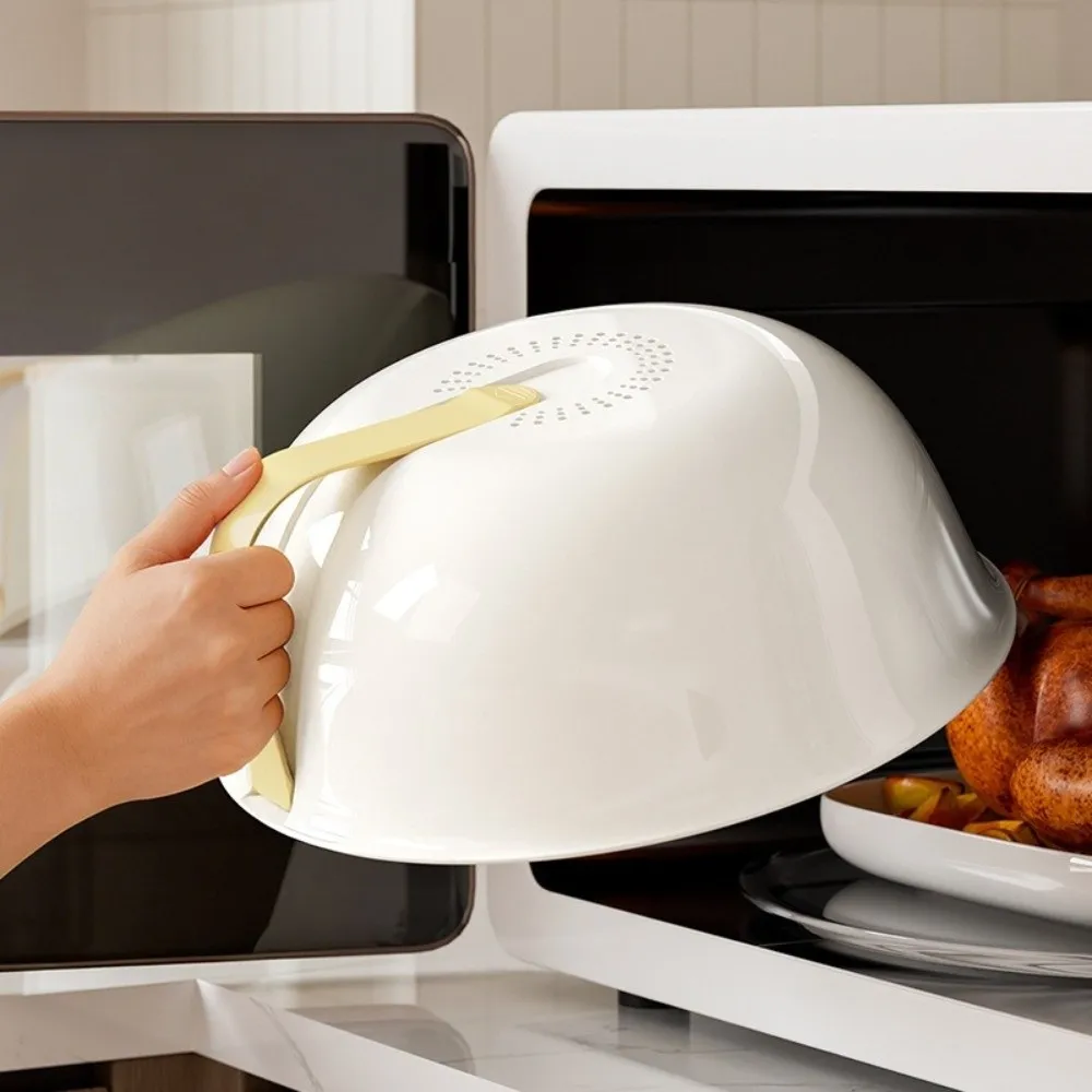 2PCS Anti-Splash Microwave Food Cover Fresh-keeping Heat-resistant Splatter Guard Cover Plastic Oil-proof Dustproof Cover