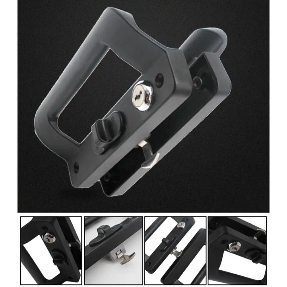 قفل باب منزلق من سبائك الألومنيوم مع مفتاح مع مقبض، قفل باب مضاد للسرقة، مضاد للصدأ، سهل التركيب