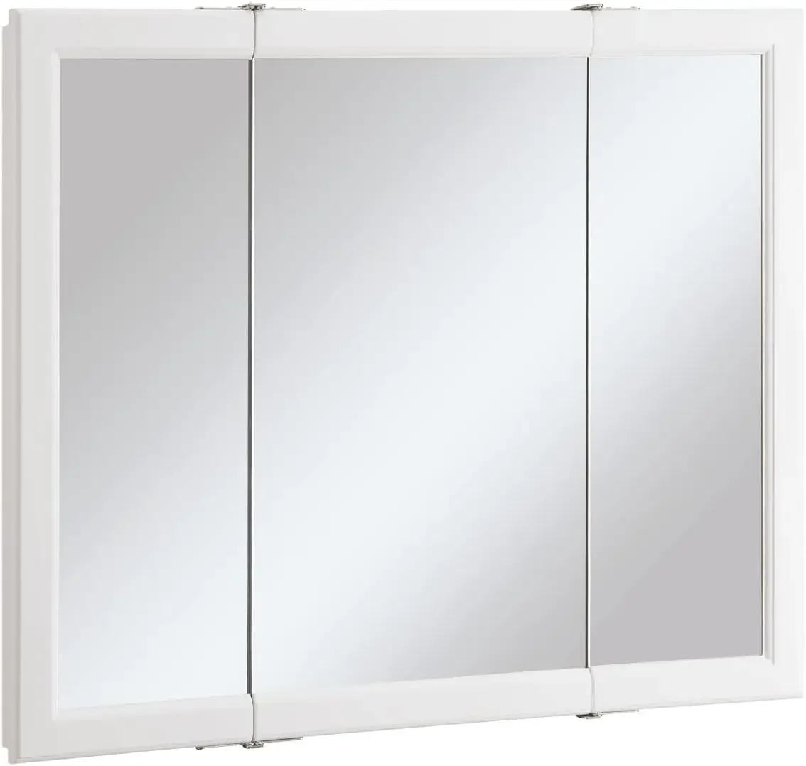 

Medicine Cabinet – Durable White Assembled Frame – Bathroom Wall Cabinet