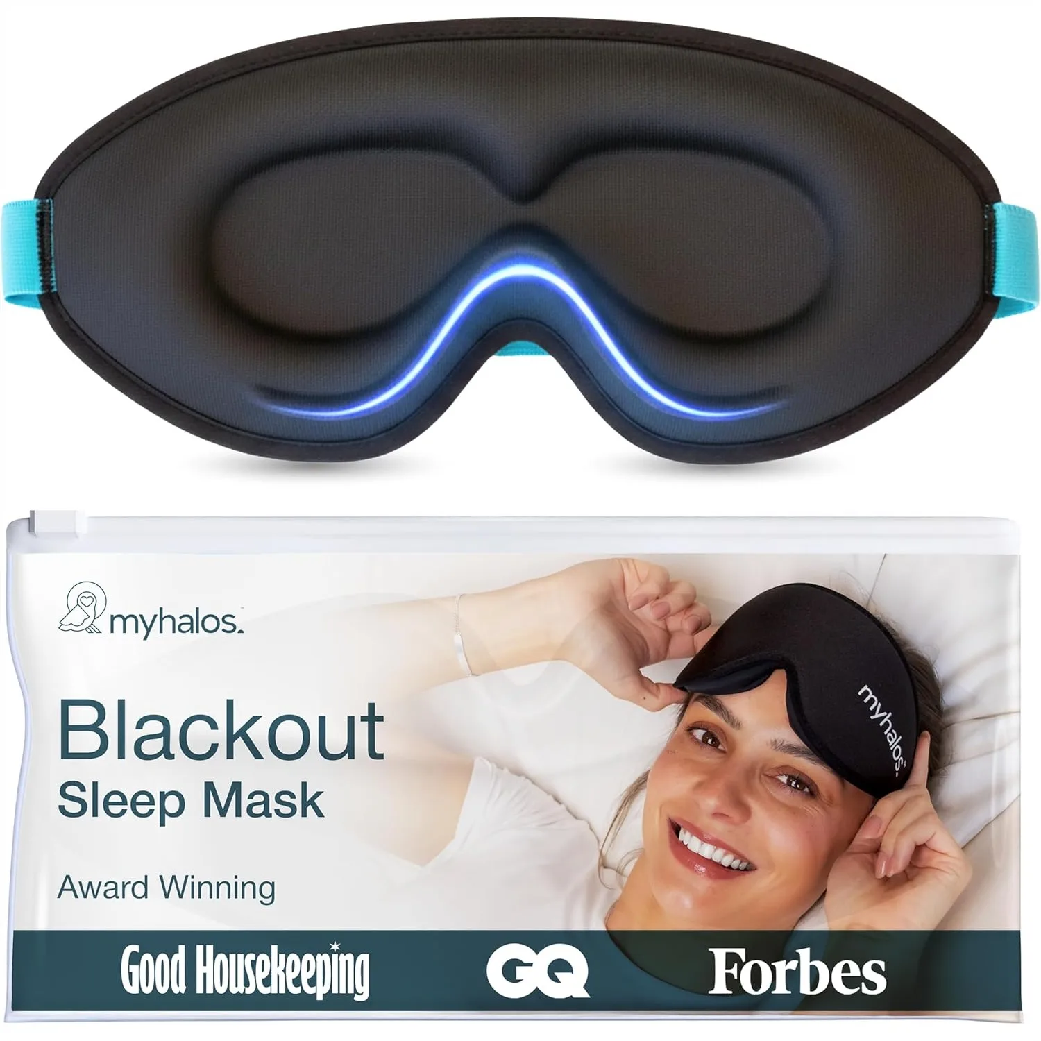 

3D Sleep Mask For Side Sleepers Zero Pressure Memory Foam Eye Mask With Deep Eye Cups Breathable Blackout Blindfold For Travel Women Men