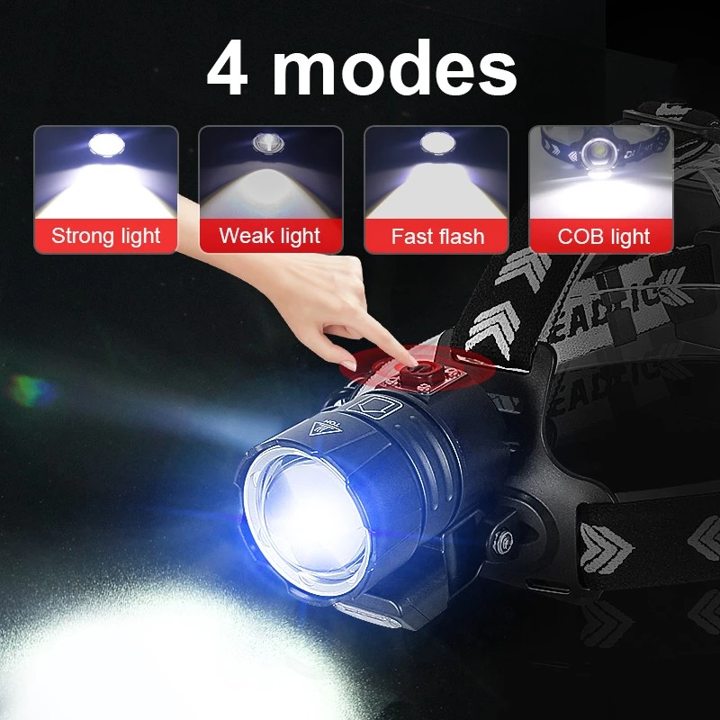 XHP360 High Power Headlamp Super Bright Flood Lights USB Rechargeable Led Head Flashlight Outdoor Waterproof Camping Head Torch