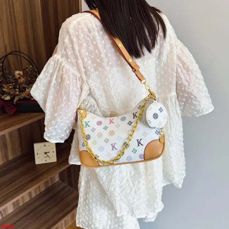 مطبوعة زلابية حقيبة سلسلة حزام تحت الإبط محفظة للنساء واسعة Crossbody حمل لوكس يوم إلى ليلة حقيبة تنوعا حقيبة كتف ​