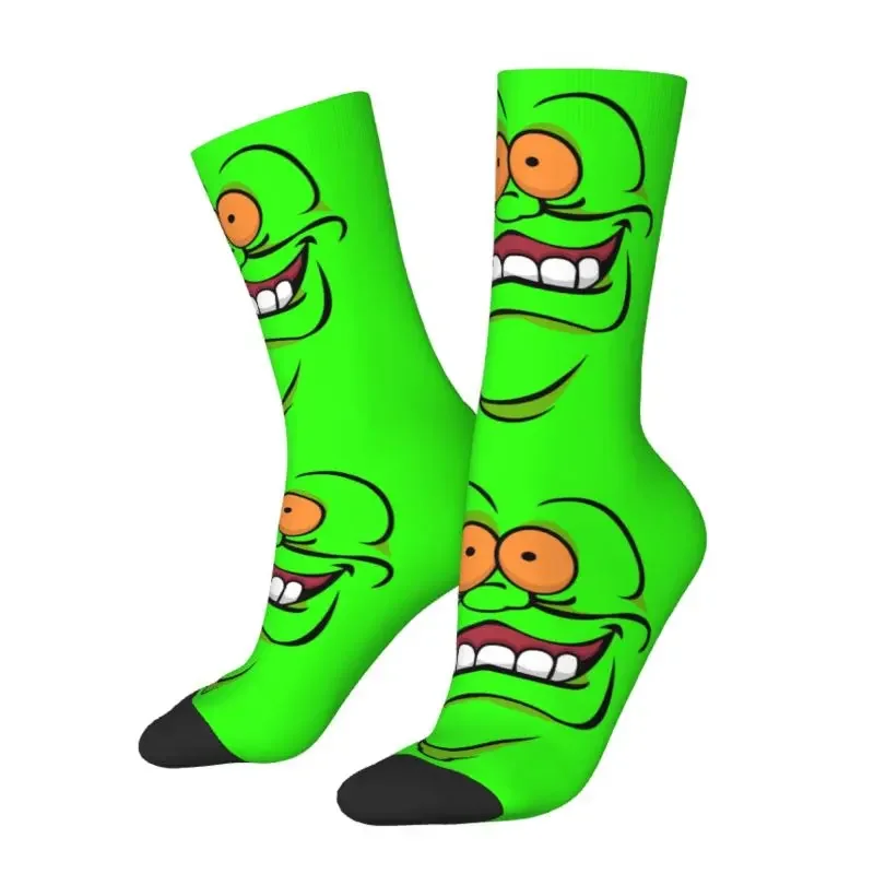 Cute Mens Slimer Time Dress Socks Unisex Warm Comfortable 3D Printed Supernatural Comedy Film Crew Socks