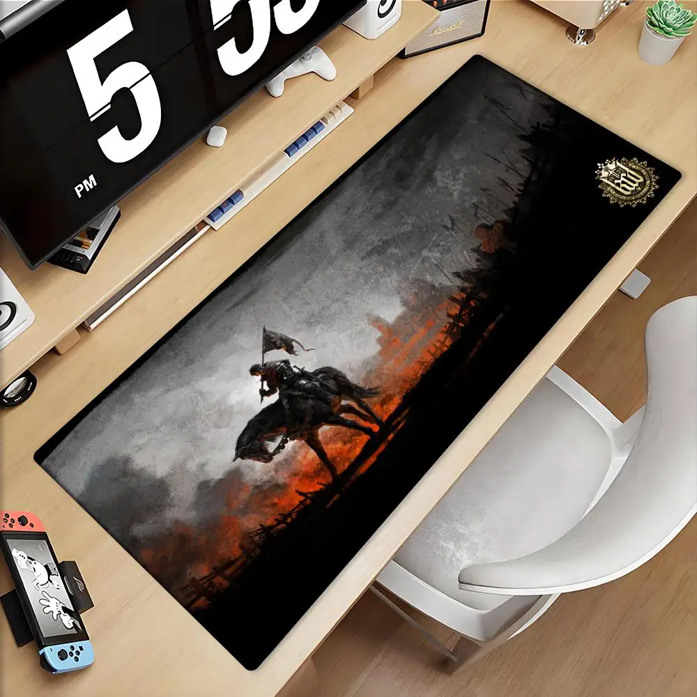 Kingdom Come Deliverance 2 Mouse Pad Tapetes de Mesa Teclado, Borracha Kawai, Tapete de Mesa Antiderrapante, XXL90x40cm