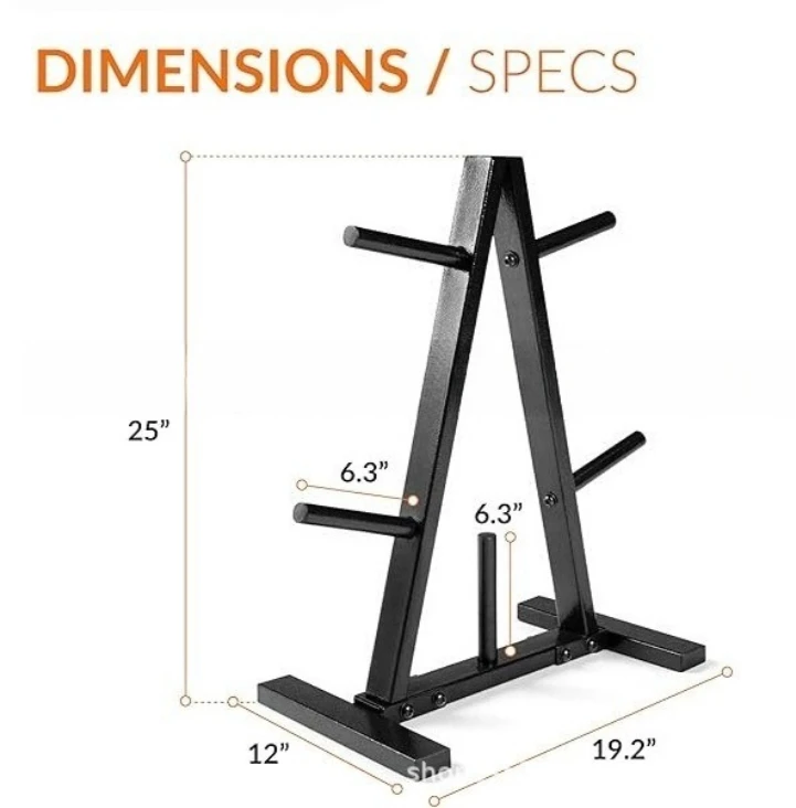 Barbell Plate Storage Rack Dumbbell Weight Plate Holder Gym Equipment Organizer Display Stand for Home Gym