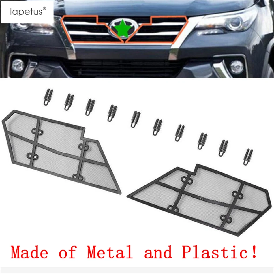 

Lapetus Accessories Fit For Toyota 4Runner 2010 - 2019 Front Insect Mesh Nets Grille Protect Molding Cover Kit Trim