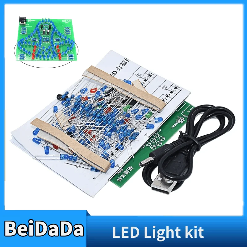 Laboratory Swing bells Wobbly Windbell Fun Electronic DIY Kit Wring 95 LEDs Wind bell 5V 9V LED light swinging wind chime kit