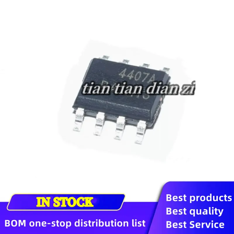 Chip IC em estoque, AO4407A, AO4407, SOP8, 10pcs