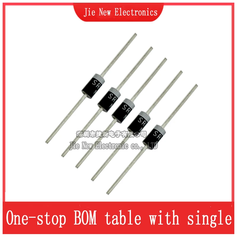50PCS SR3100  SR3200 SR5100 SR5200 DO-27 Schottky Diode