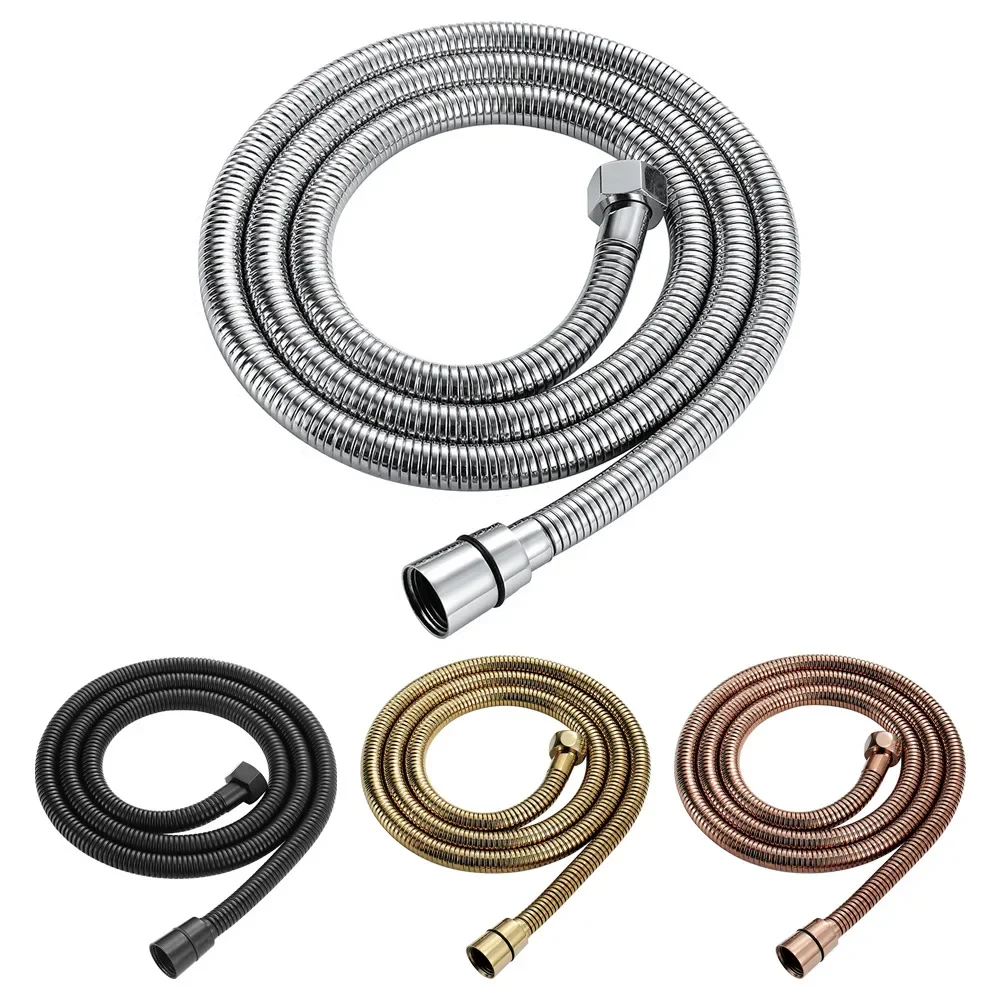 

Multiple colors available Stainless steel hose home-use G1/2 thread shower hose 1.5m Bathroom Shower Accessories Plumbing Hoses