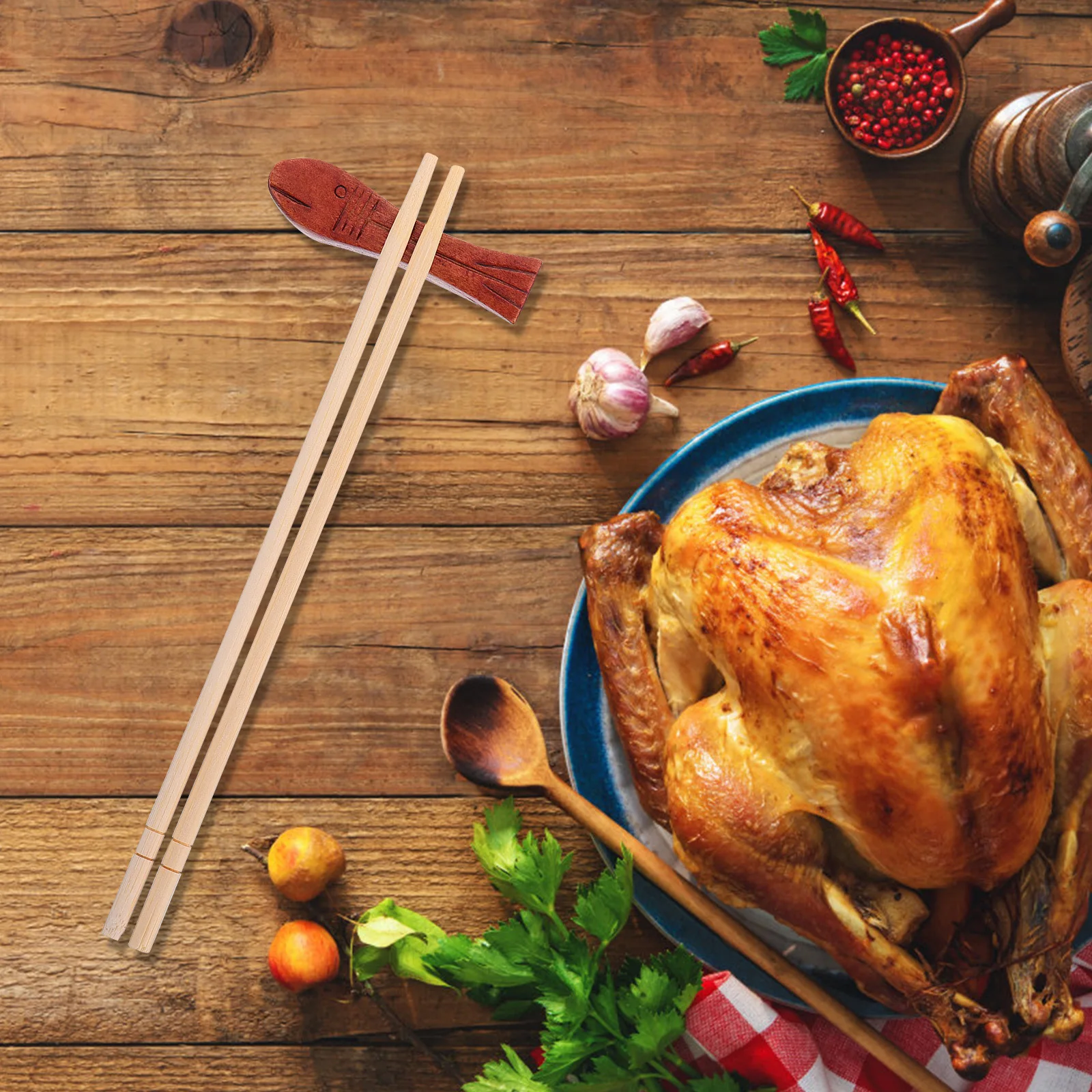 

4pcs Fish Shape Wooden Chopstick Rack Holder For Dining Room Tableware Stand Cutlery Rest Fork Spoon Organizer Kitchen Bar Tool