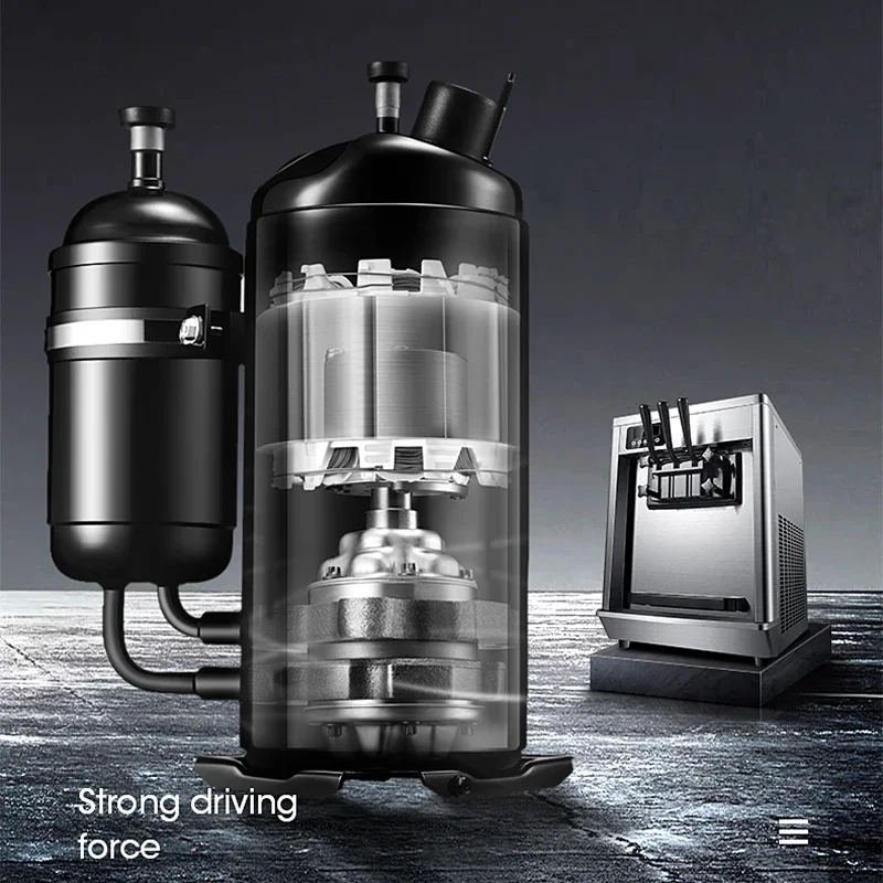 Macchina per gelato da tavolo a tre colori Macchina per gelato Mini macchina automatica a cono 18~25L/h