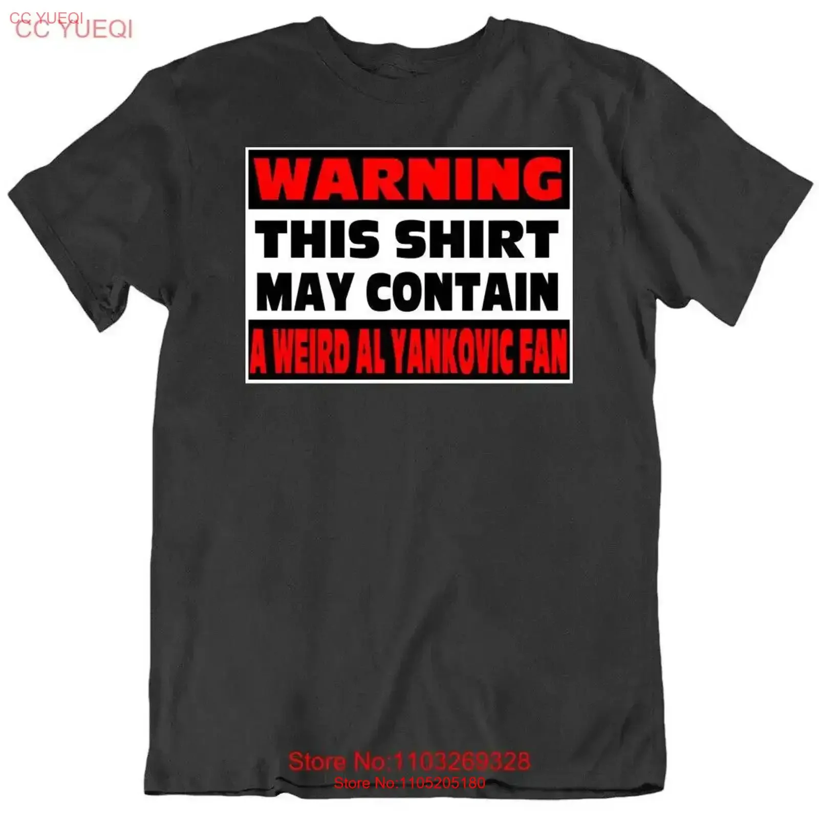 Extraño Al Yankovic ventilador advertencia divertida música camiseta vintage lavado transpirable cómodo ligeramente streetwear elegante homme