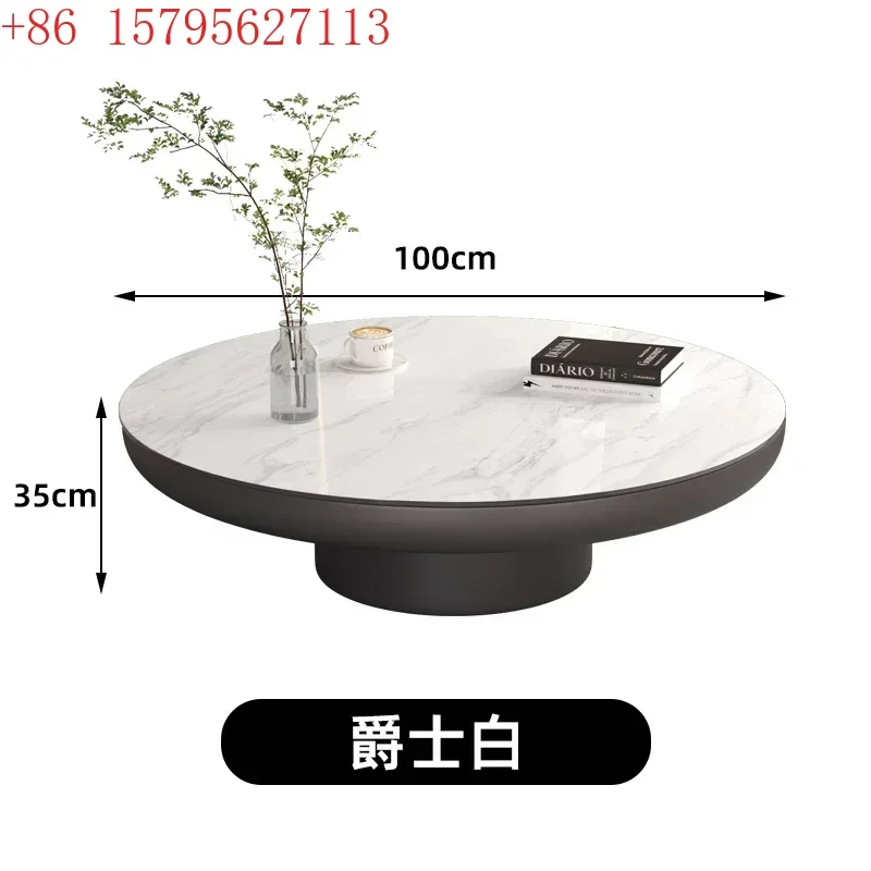 FTavolino da caffè italiano di lusso leggero soggiorno domestico piccolo appartamento moderno design semplice creativo rotondo a