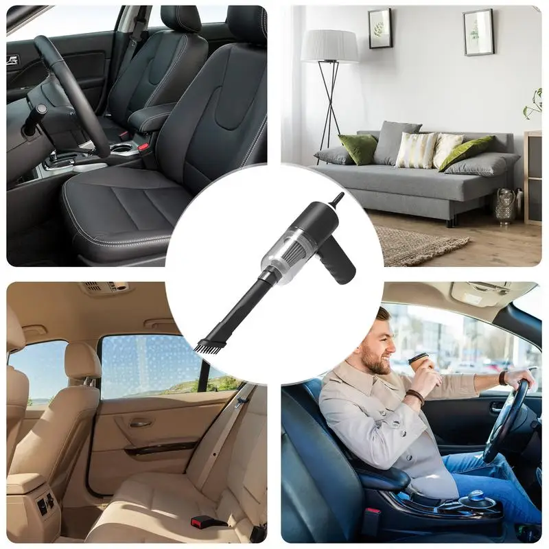 Cordless Handheld Vacuum Handheld Vacuum Cleaner High-Efficiency Filtration USB Charging 1200mAh Battery Dust Remover Car