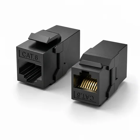 ROVLL CAT6 Keystone Coupler RJ45 Female to Female 1Gbps High Speed Ethernet Extender Adapter UTP LAN Network Cable Connector