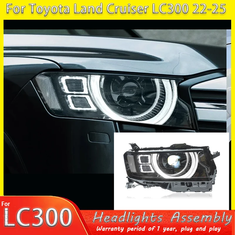 

Car Front Headlight Headlamp for Toyota Land Cruiser LC300 2022-25 DRL Daytime Running Light Turn signal Automotive Accessories
