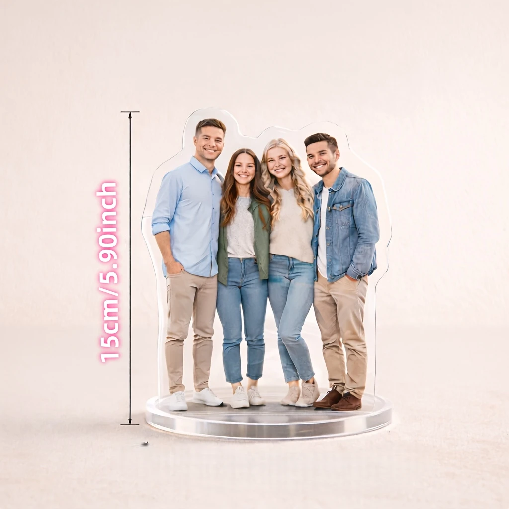 2D Flat, CustomPersonalized Acrylic Desktop Ornament Made from Your Photo, Suitable for Bedroom Desktop Home Decor, Weddings, Ho image 2